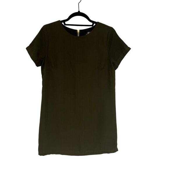 Lulu's Shift & Shout army green short-sleeve mini shift dress size S - Picture 1 of 7